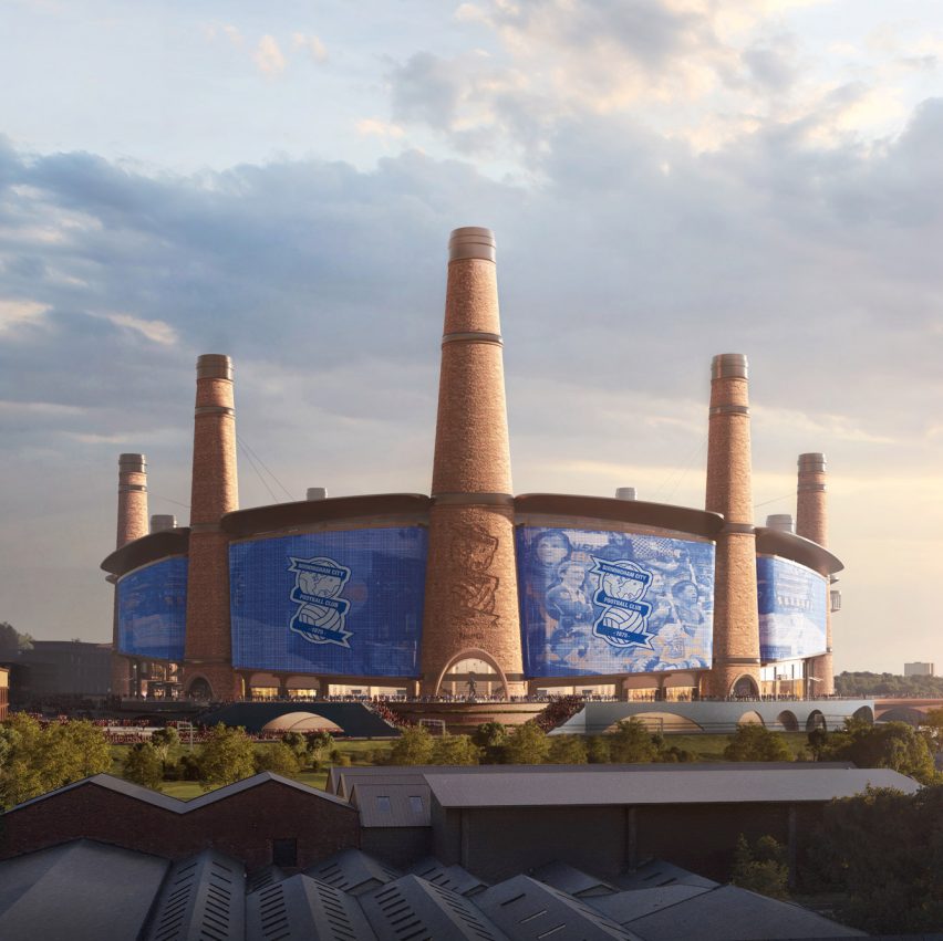 헤더윅 스튜디오(Heatherwick Studio), 버밍엄 시티를 위한 12개의 굴뚝으로 둘러싸인 경기장 공개