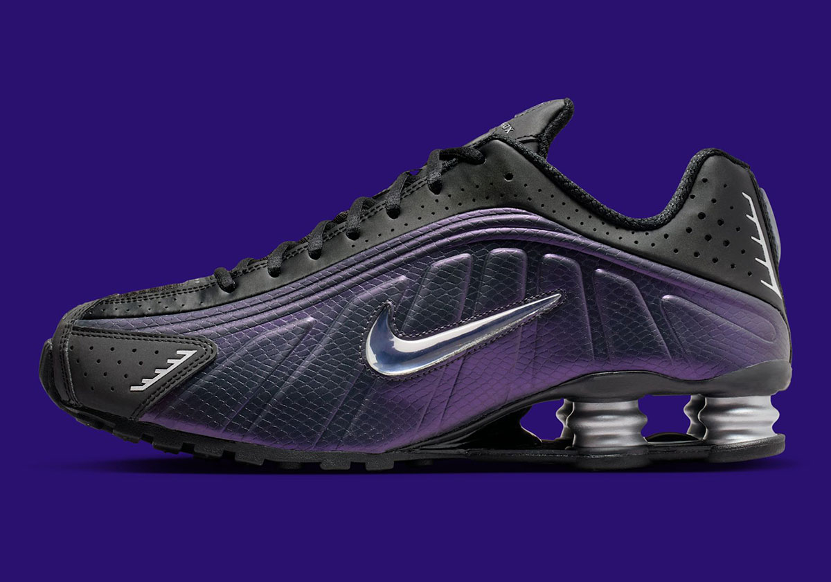Nike Shox R4 "Purple Snakeskin"은 맘바 정신을 느끼고 있습니다