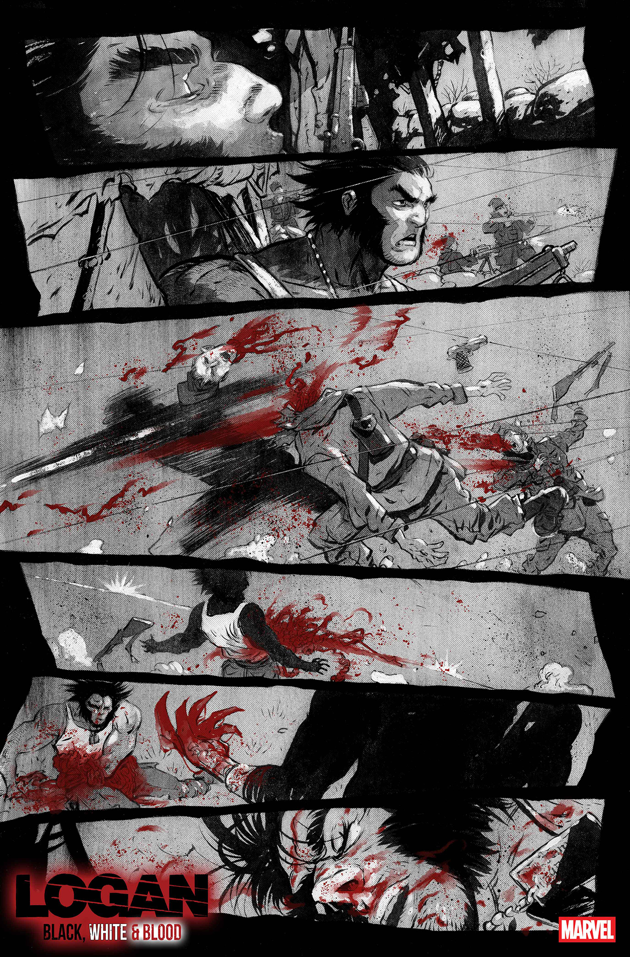 Logan: Black White & Blood #1은 울버린이 브루타에서 X-Men에 합류하기 전 수십 년을 회상합니다