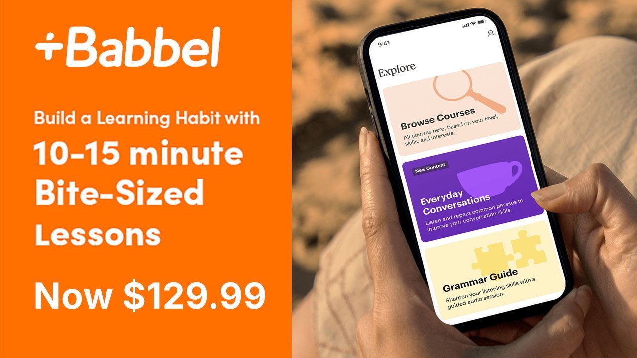 블랙 프라이데이 Babbel 쿠폰은 평생 모든 언어 계획을 $129.99로 삭감