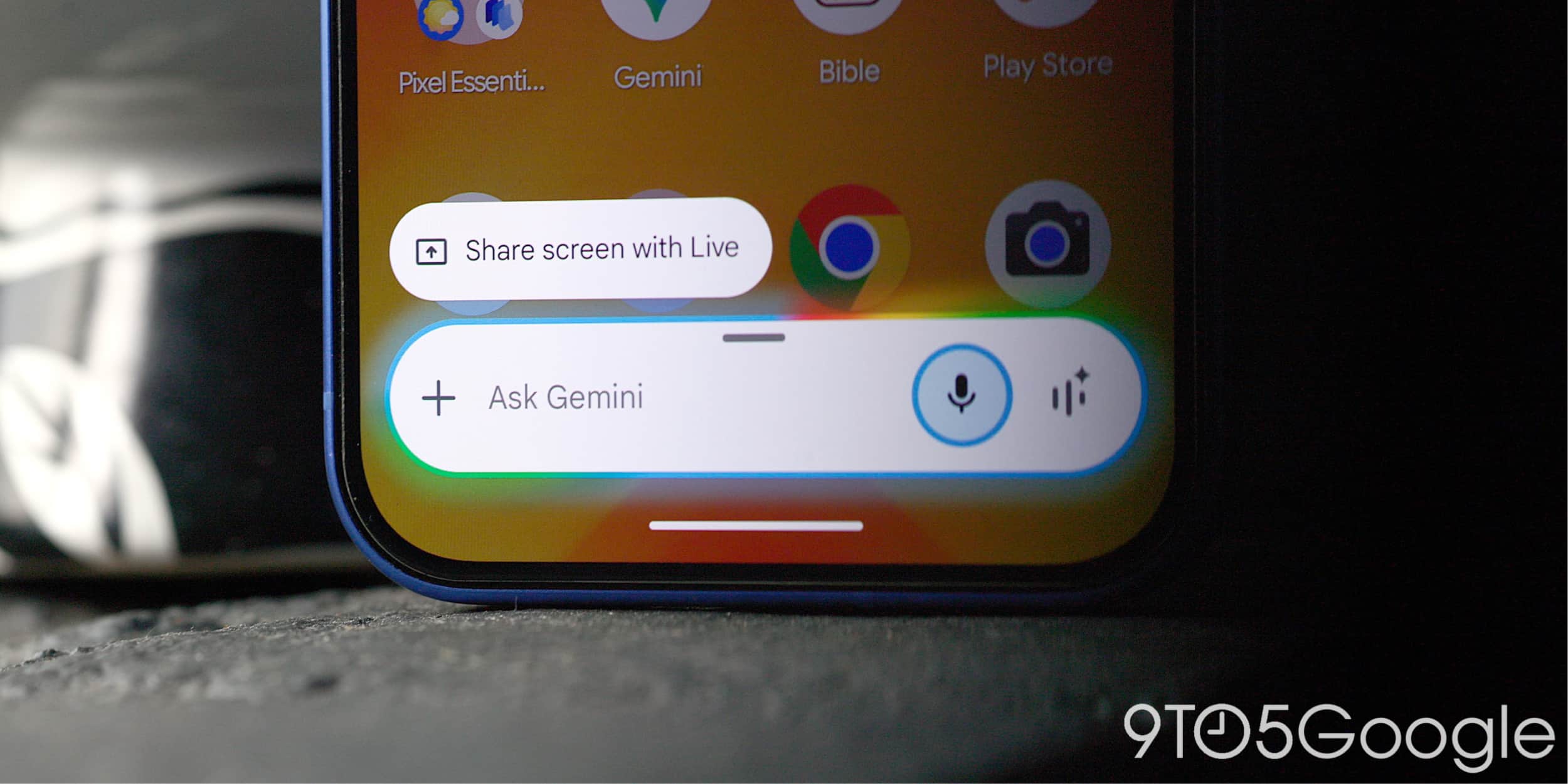 Android에서 Gemini 오버레이가 전체 화면 발광으로 전환됨