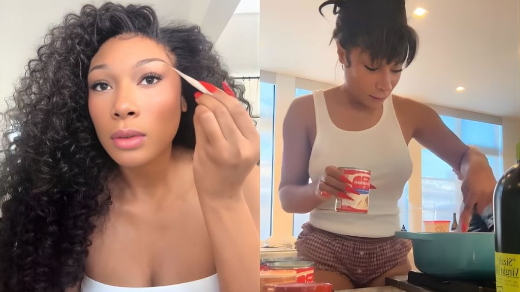 추수감사절을 맞아 마이크로 반바지를 입은 Megan Thee Stallion