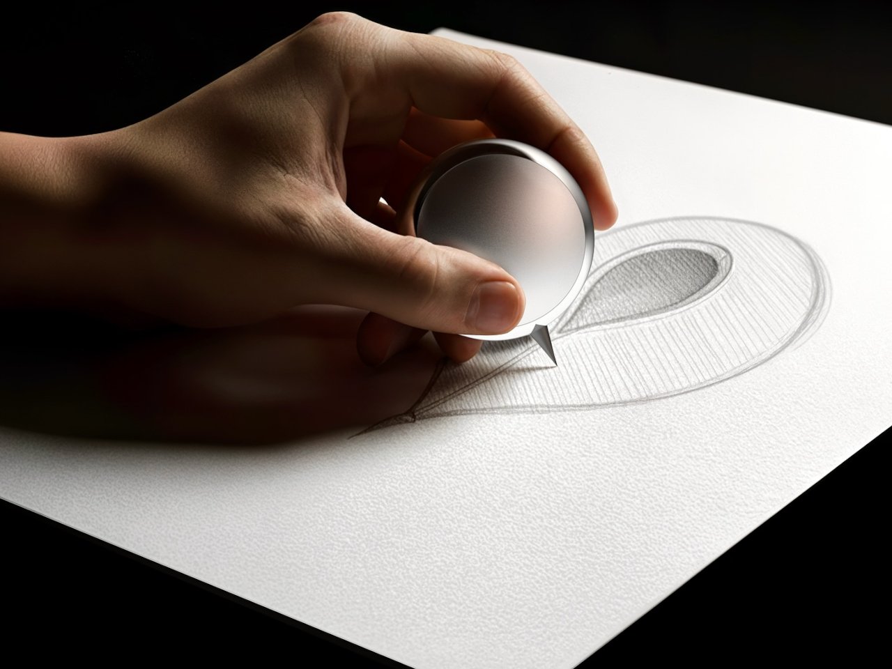 원시인처럼 그림을 그릴 수 있는 알루미늄 구형 연필