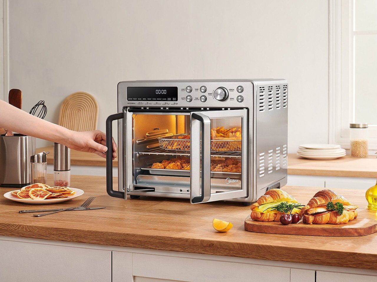 Midea Flexify 프렌치 도어 에어 프라이어: 10-in-1 오븐, 블랙 프라이데이 특가 1회