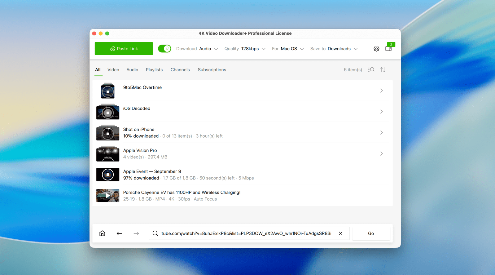 Mac용 4K Video Downloader Plus를 사용하여 YouTube 비디오, 재생 목록 등을 쉽게 다운로드하세요