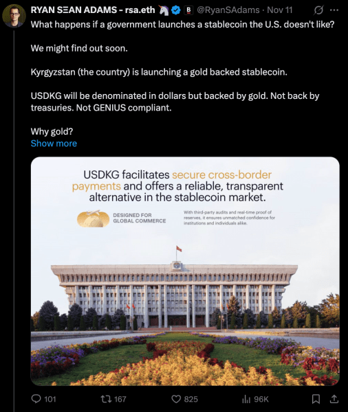 키르기스스탄의 금 기반 스테이블코인이 최고의 지갑 토큰에 새로운 빛을 비출 수 있습니다