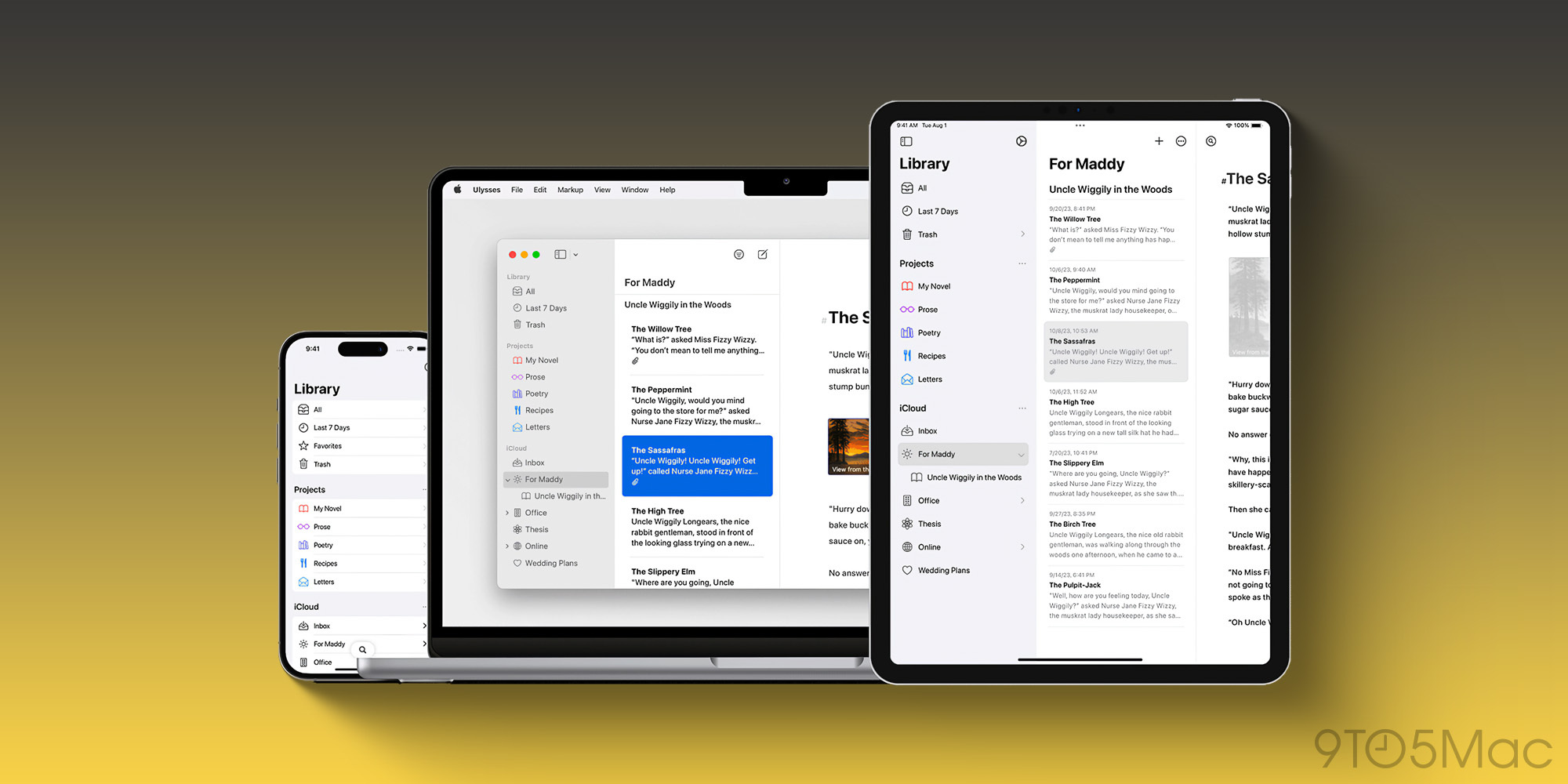 새로운 Liquid Glass 디자인으로 업데이트된 Ulysses, 기타