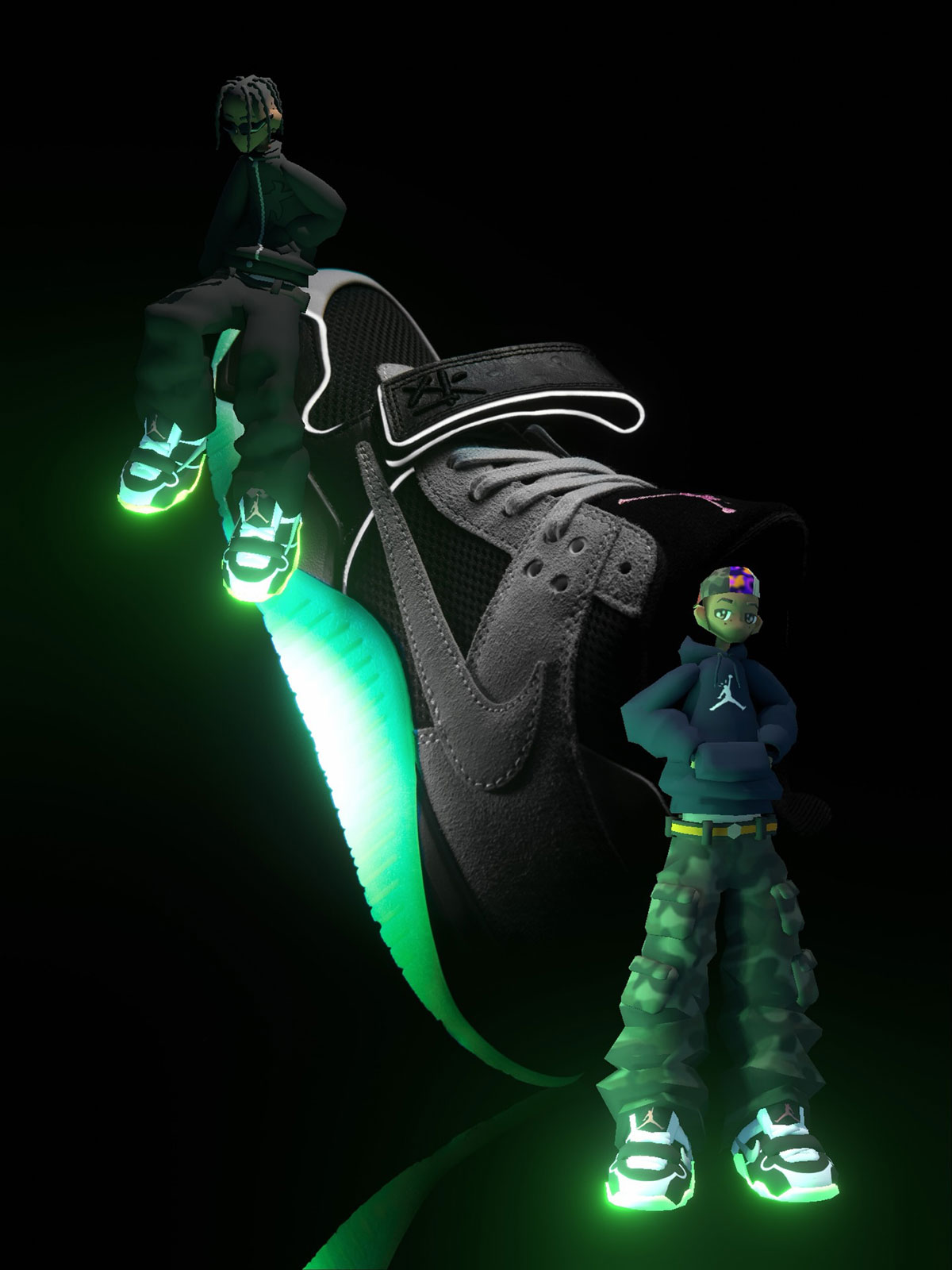 OG Chase B x Travis Scott x Jordan Jumpman Jack이 휴스턴에서 조기 출시됩니다