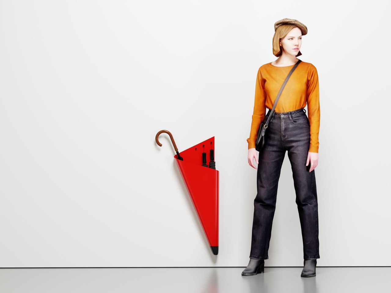 디자이너가 지루한 우산 꽂이를 벽 예술 작품으로 바꾸었습니다