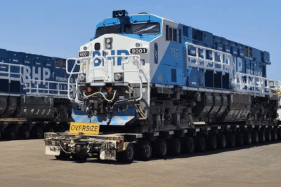 새로운 배터리 전기 기관차가 호주에 도착